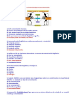 Actividades de La Comunicación