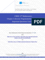 Class 12th Maths Chapter 2 (Inverse Trigonometric Functions) Unsolved PDF