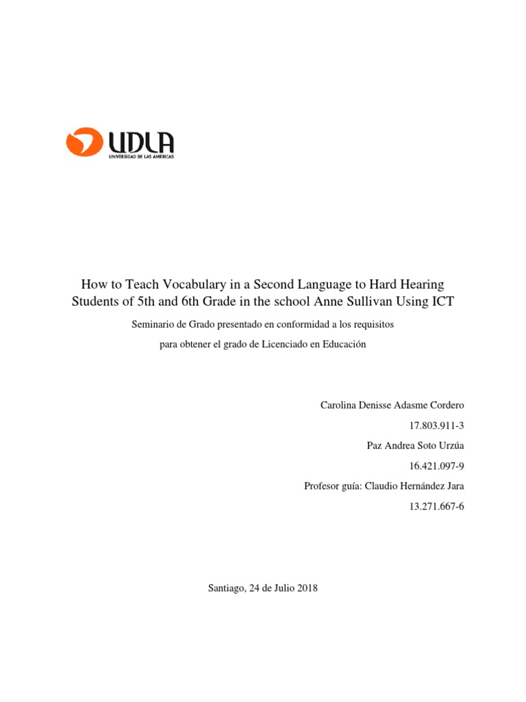 Teaching ESL to Deaf Students in Chile | PDF | Sign Language | Hearing Loss