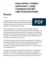 Golden Gateway Center v. Golden Gateway Tenants Ass N.: Large Apartment Complexes Are Not Constitutionally-Protected Public Forums