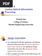 Analog Optical Information Processing: Weimin Sun College of Science Harbin Engineering University