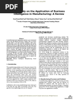 The Study On The Application of Business Intelligence in Manufacturing: A Review