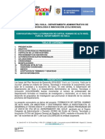 Terminos de Referencia Generales Convocatoria de Formacion Departamento Del Huila Version Consulta