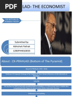 CK Prahlad-The Economist: Submitted by Abhishek Pathak 12BSPHH010033