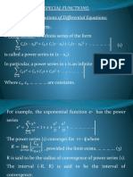 Special Functions: Series Solutions of Differential Equations: Some Basic Definitions