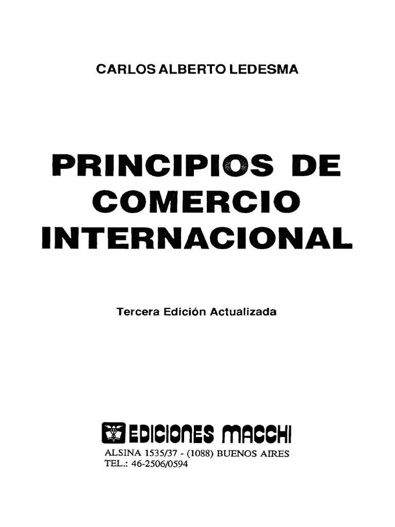 Principios del Comercio Internacional | PDF | El comercio internacional ...