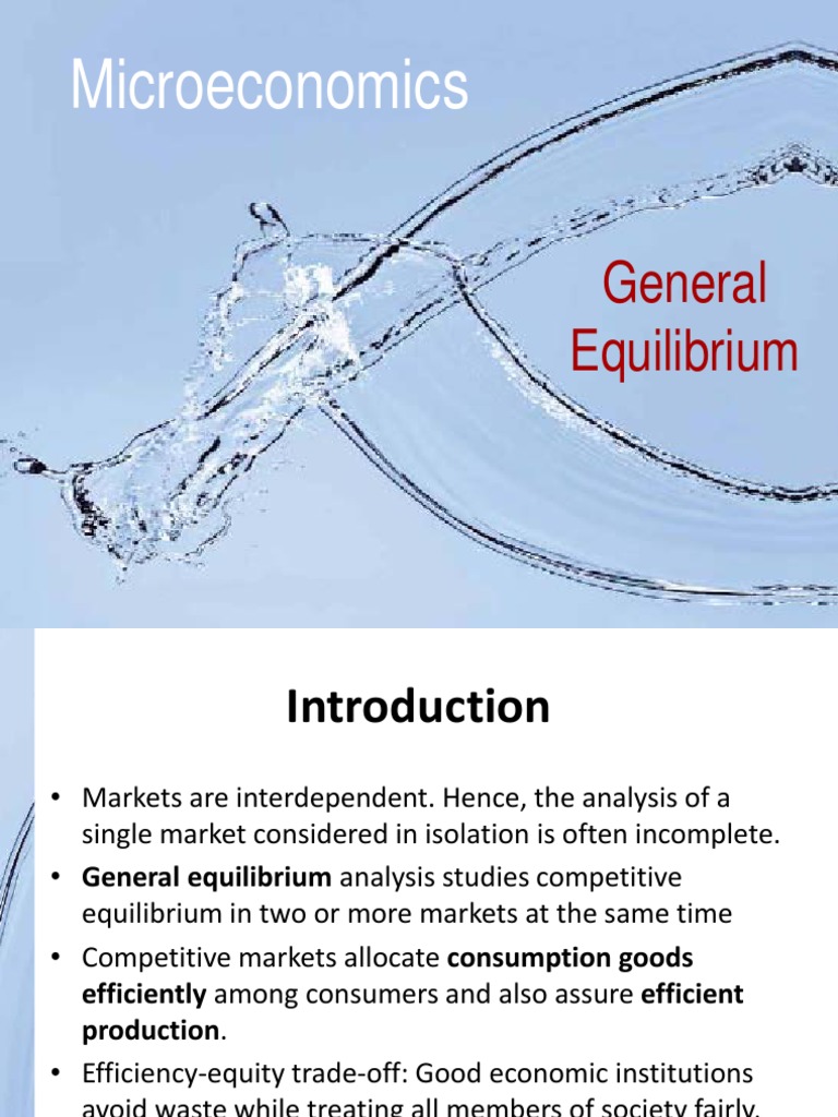 L 12 General Equilibrium | PDF | Welfare Economics | Pareto Efficiency