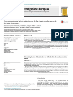 Determinantes de La Intenci n de Uso de Facebook en El Proceso de Decisi n de Compra