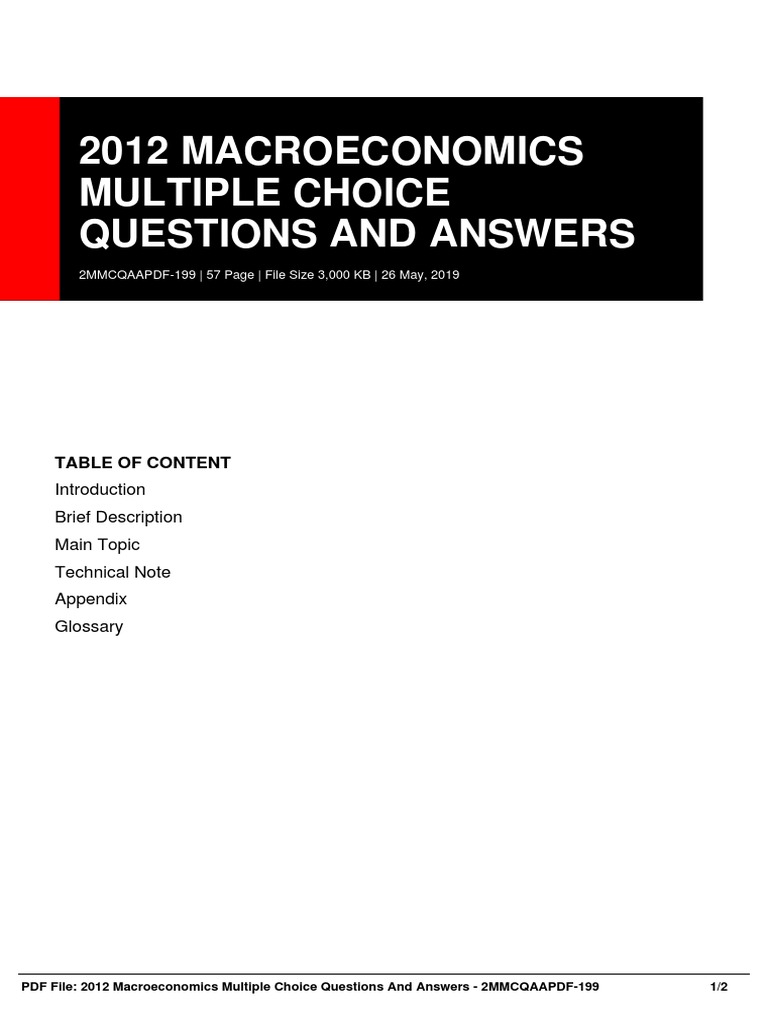 MACROECONOMICS MULTIPLE CHOICE QUESTIONS AND ANSWERS 2012 PDF FREE DOWNLOAD intelligence overview