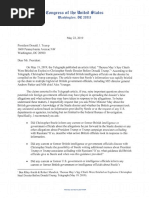 Devin Nunes letter to President Trump regarding dossier