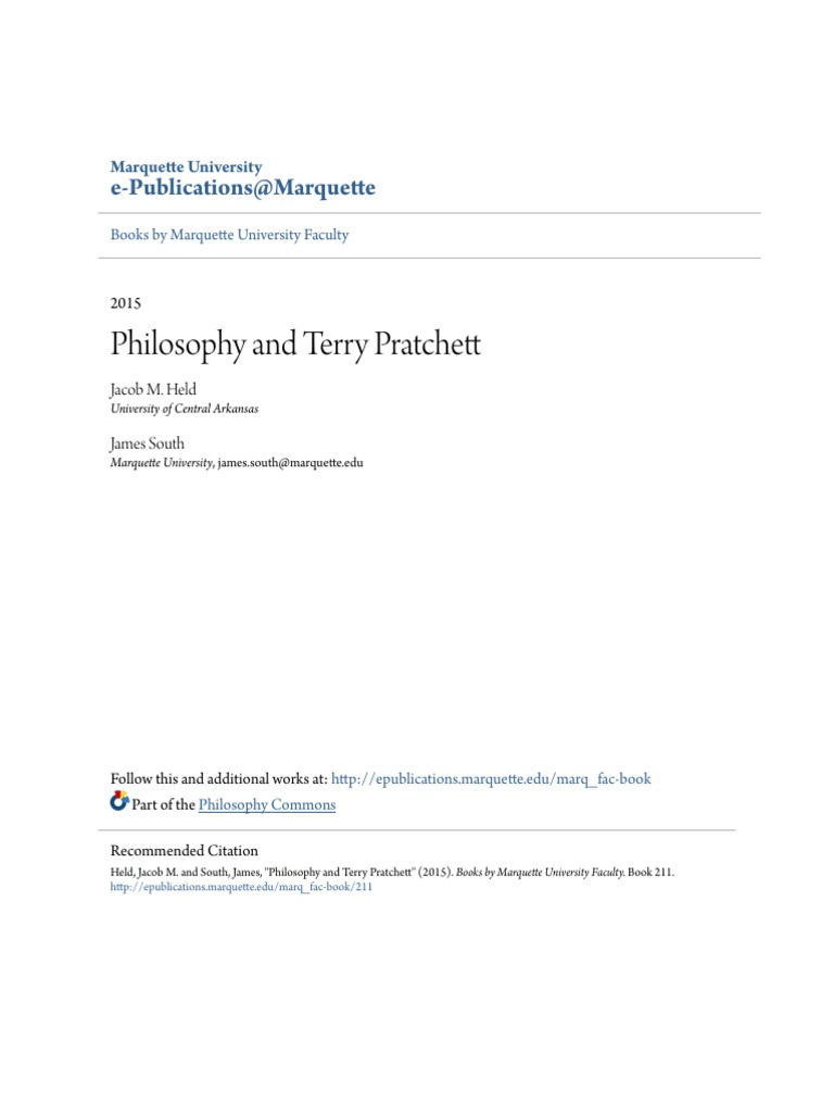 Philosophy And Terry Pratchett Pdf Terry Pratchett Philosophical Theories