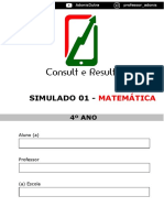 Simulado 01 - Matemática - 4º Ano (Blog Do Prof. Adonis).