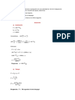 Ejercicio Aceleración Física