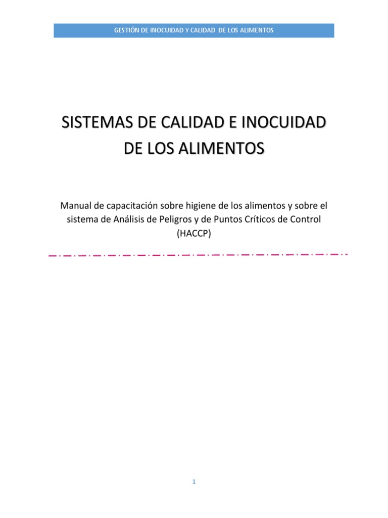 Sistemas de Calidad e Inocuidad de Los Alimentos | PDF | Análisis de ...