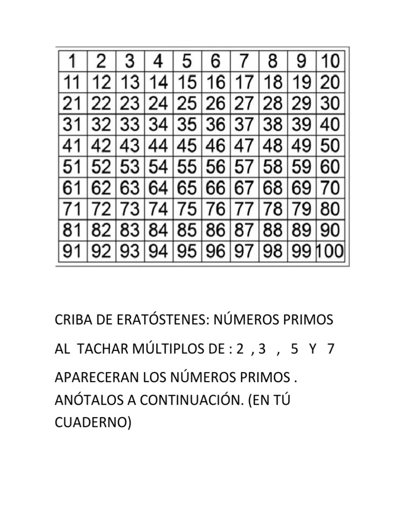 Criba de Eratóstenes PDF