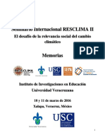 Memorias RESCLIMA II PDF