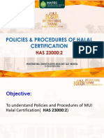 Policy and Procedure of Halal Certification - 2018 PDF