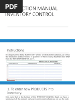 Instruction Manual Inventory Control