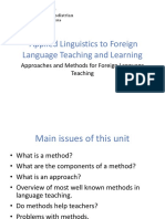 Applied Linguistics To Foreign Language Teaching and Learning