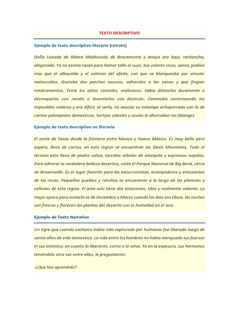 Ejemplos de Textos Descriptivos | PDF | Hamás