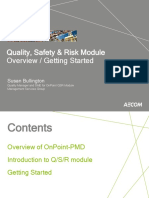 Quality Safety Risk Module Overview