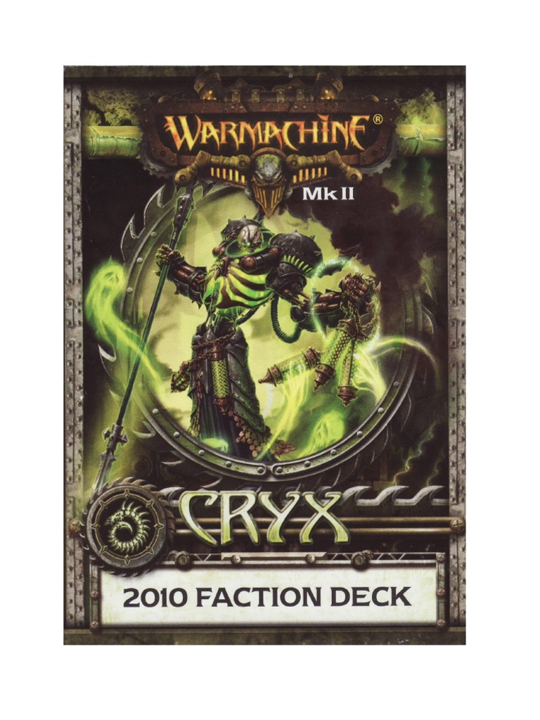 Cryx MK II Cards | PDF | Wargames | Leisure