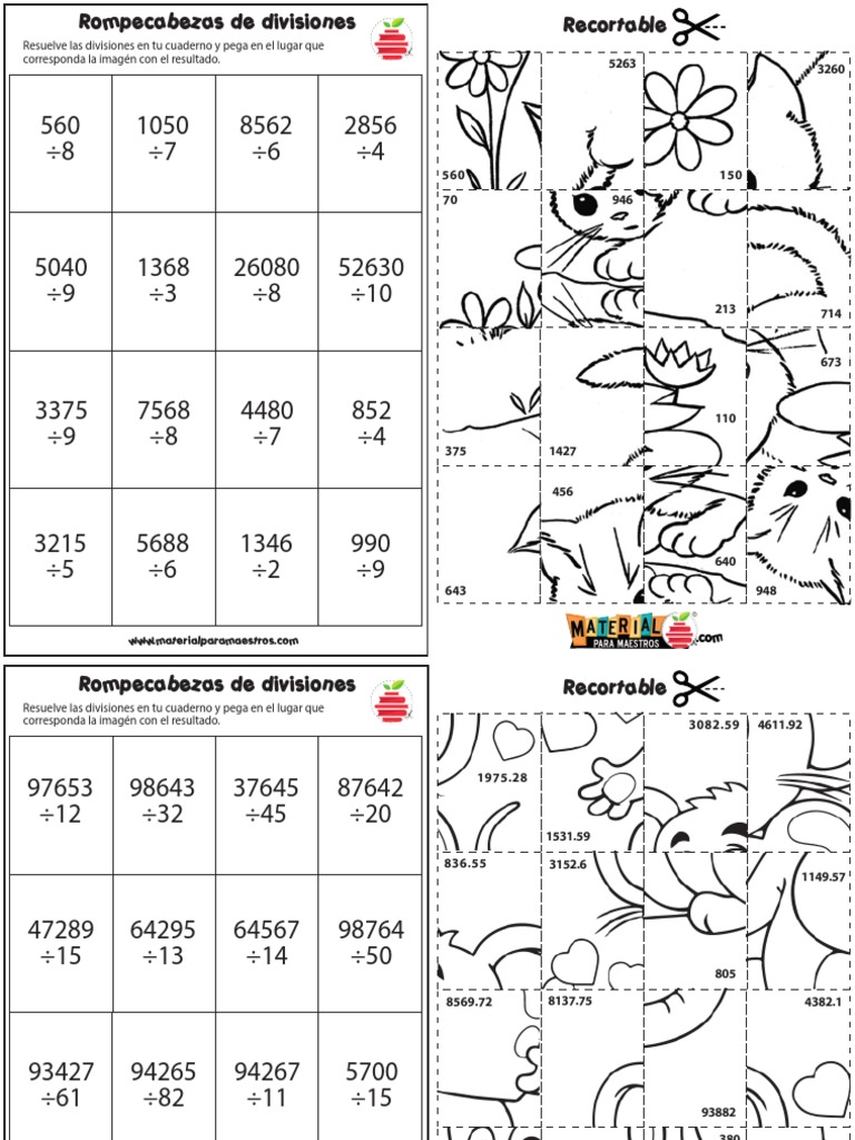 rompecabezas divisiones