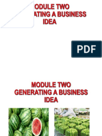 Generating A Business Idea