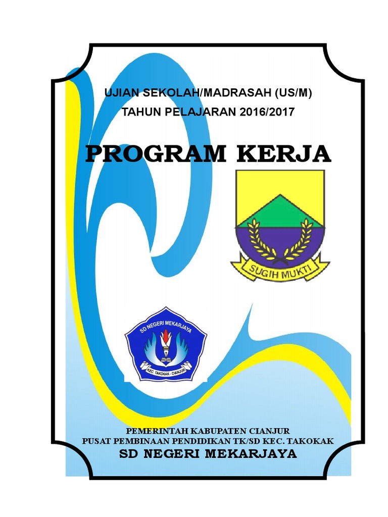 Cover Program Kerja Ujian Sekolah SD | PDF