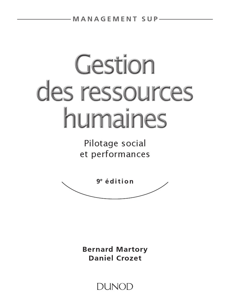 M1 Gestion Des Ressources Humaines - Site évry