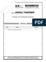 Binomial Theorem: Theory and Exercise Booklet