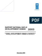 Rapport National Sur Le Développement Humain: "Genre, Développement Humaine Et Pauvreté" - Madagascar, 2003