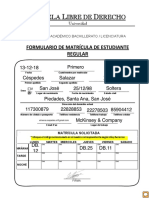 Formularios de Prematricula 2018 2