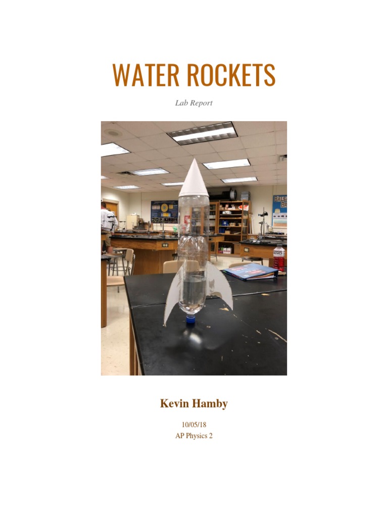 Water Rocket Lab Report PDF Rocket Drag (Physics)