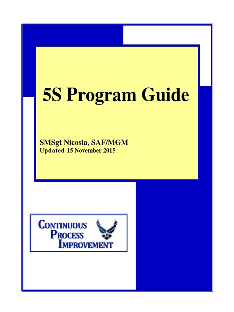 Pre Read 5S Program Guide | PDF | Audit | Time
