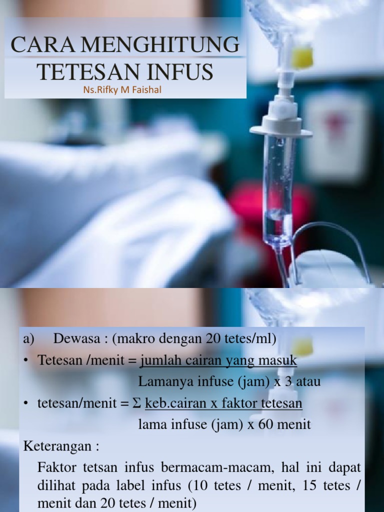 Cara Menghitung Tetesan Infus PDF