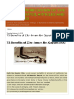 73 Benefits of Zikr Imam Ibn Qayyim Ra - HTML