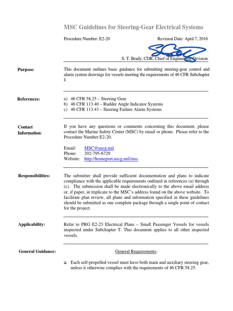 PRG.E2 20.2016.04.07.steering Gear Electrical Systems PDF Switch