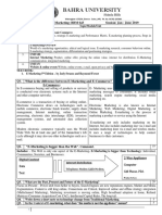 Bahra University: Course: BBA VI Sem. E-Marketing: BBM 643 Session: Jan - June 2019