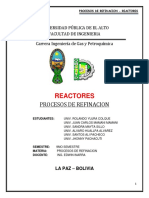 Reactores - 9 Procesos de Refinacion