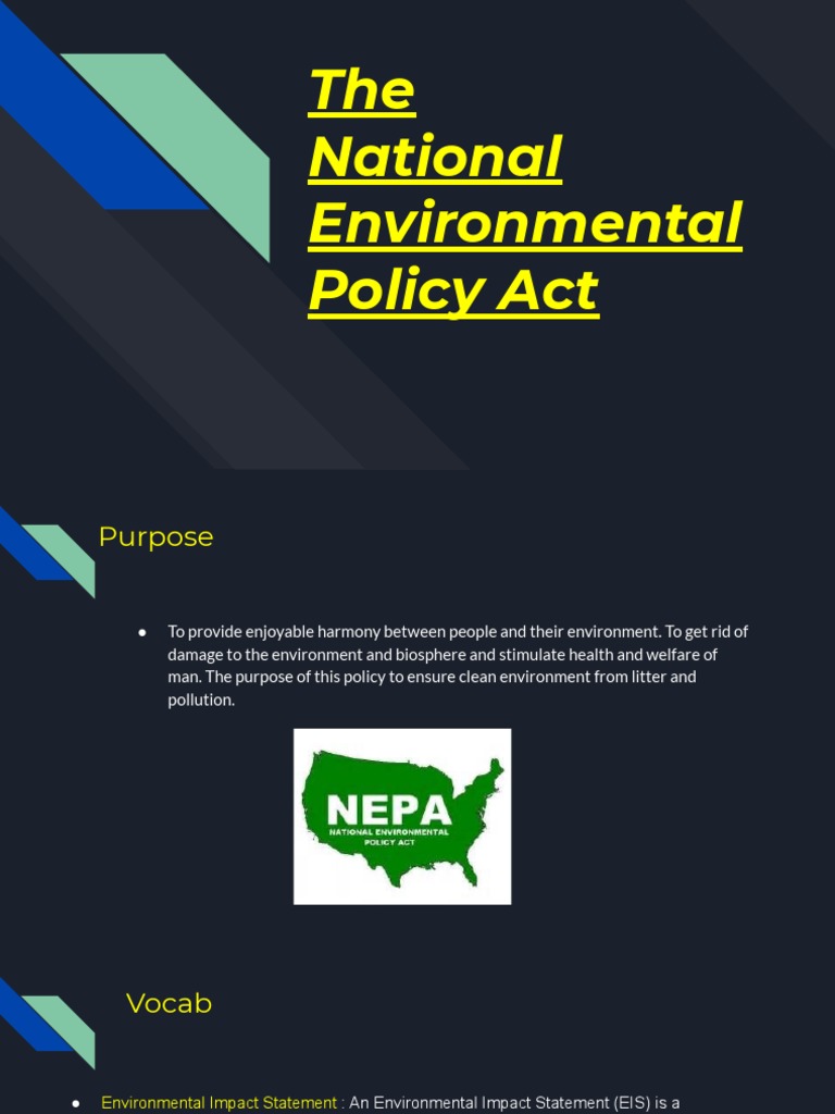 The National Environmental Policy Act | PDF | National Environmental ...