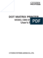 Dot Matrix Printer: User's Manual
