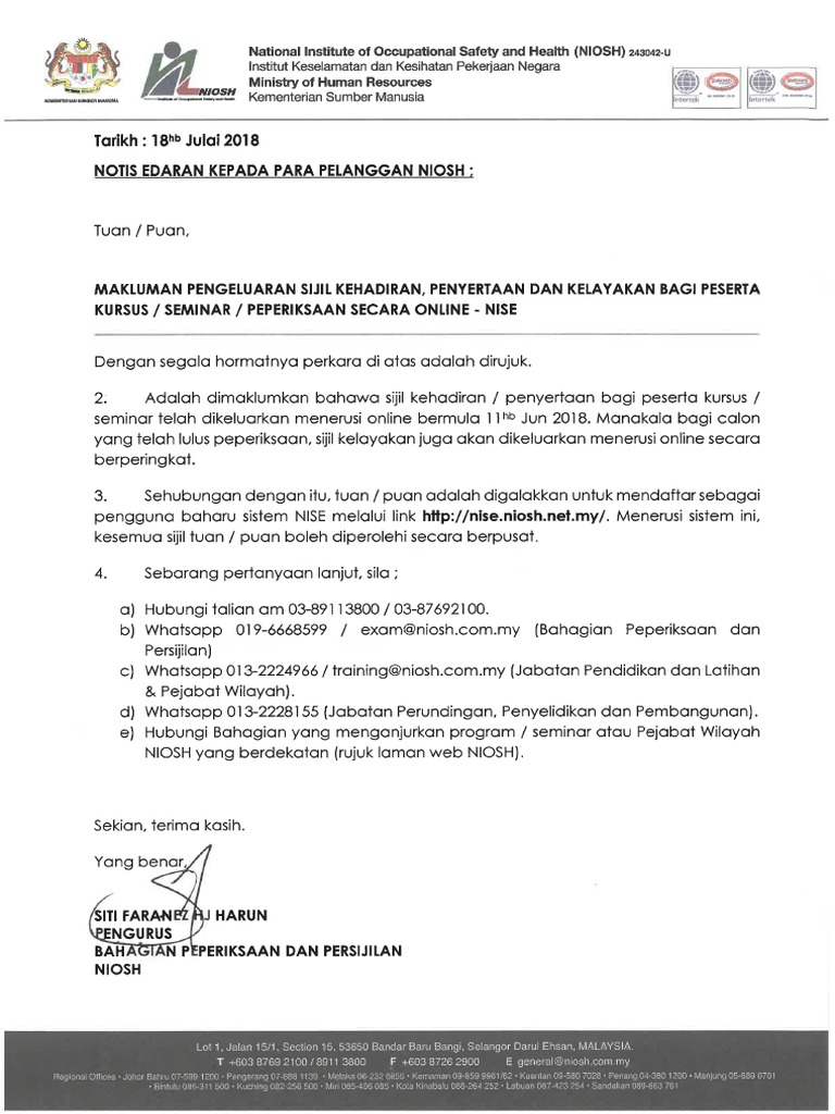 Panduan Dan Surat Edaran Makluman Ecert Pdf Pdf