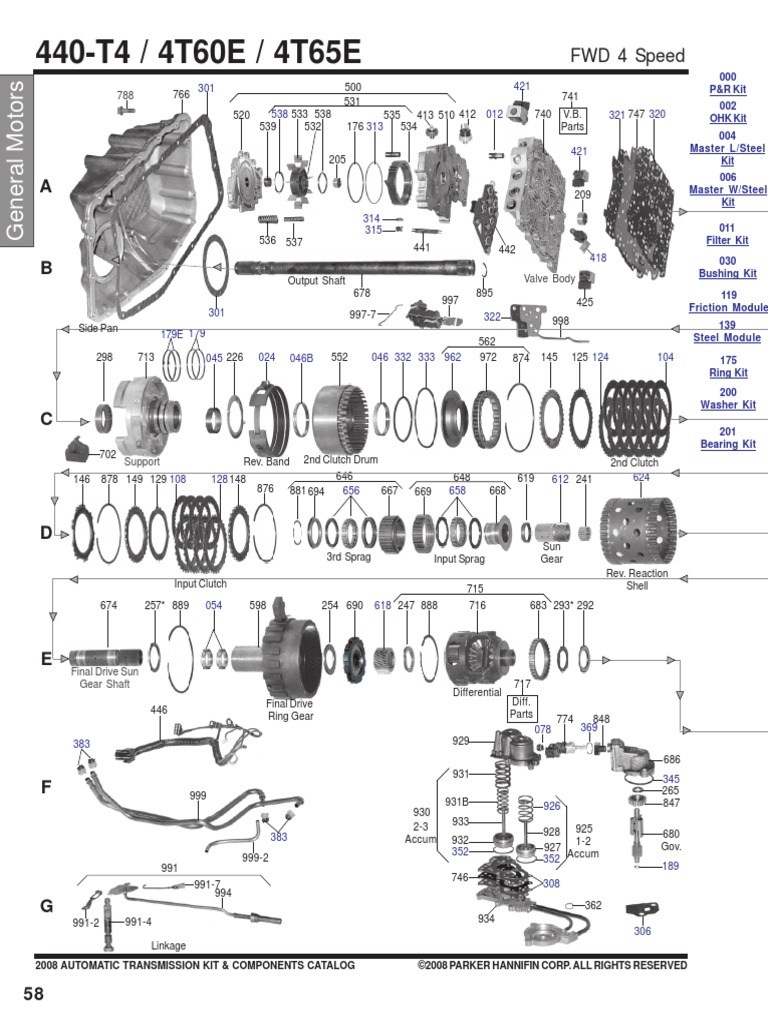 440-T4 - 4t60e - 4t65e PDF | PDF | Transmission (Mechanics) | Clutch