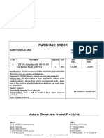 Purchase Order: Adpro Ceramics (India) Pvt. LTD