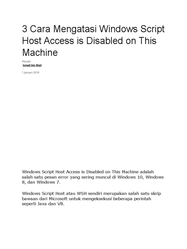 3 Cara Mengatasi Windows Script Host Access Is Disabled On This Machine ...