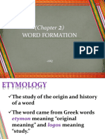 (Chapter) : Word Formation