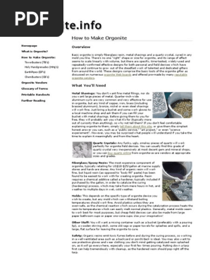 How to Make Orgonite