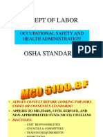 Dept of Labor: Occupational Safety and Health Administration