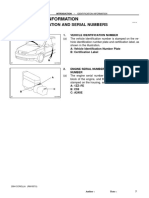 Identification Information: Vehicle Identification and Serial Numbers